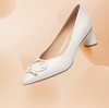 接吻猫春夏新款通勤高跟鞋时尚尖头粗跟单鞋女 商品缩略图3