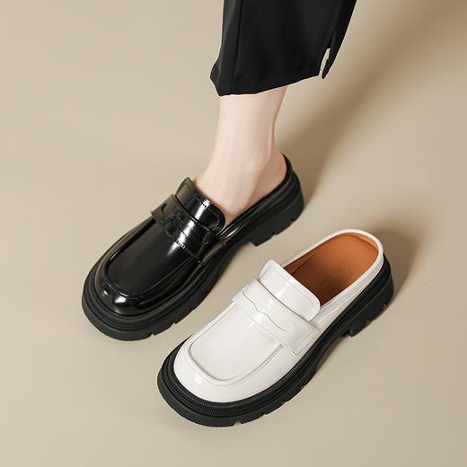 【服装鞋包】-新款日系懒人一脚蹬时尚外穿单鞋 商品图0