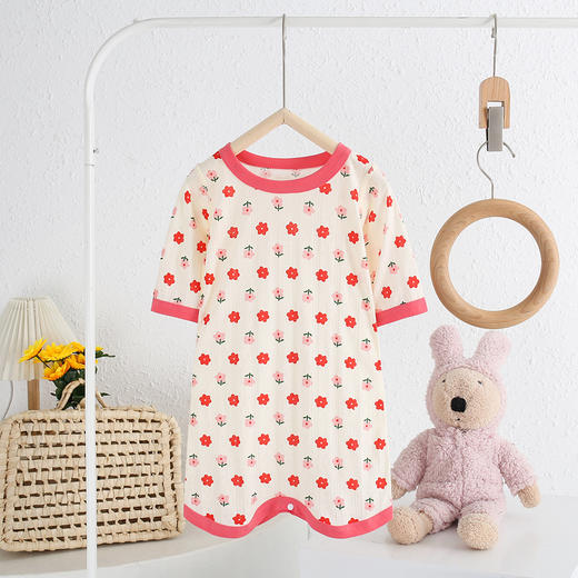 【捡漏价49元/2件】儿童纯棉睡袋，萌趣可爱，轻薄凉爽，按扣裆部，可自由开合，多色可选，宝宝无骨睡衣家居服，春夏薄款连体睡袍，分腿防踢被睡裙sh 商品图2