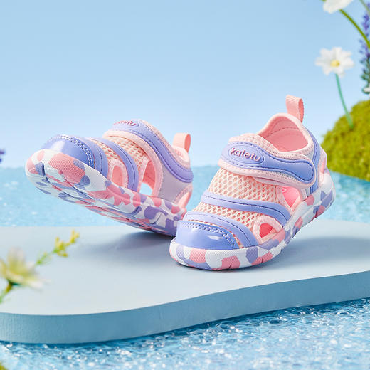 卡特兔男童凉鞋宝宝鞋夏款毛毛虫学步软底鞋防滑机能鞋女童儿童鞋 商品图2