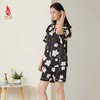 SAINTJOY/上久楷女式黑色印花短袖睡衣套装  JWS21009 商品缩略图1