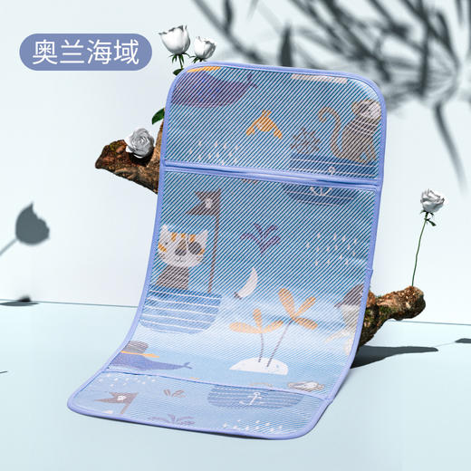 【冰凉一夏！婴儿推车凉席】冰丝材质，凉而不冰，柔软亲肤，吸湿透气，细腻光滑无毛刺，儿童推车凉席卡通夏季伞车竹席垫婴儿车凉席六一儿童节礼物优选-QQ 商品图4