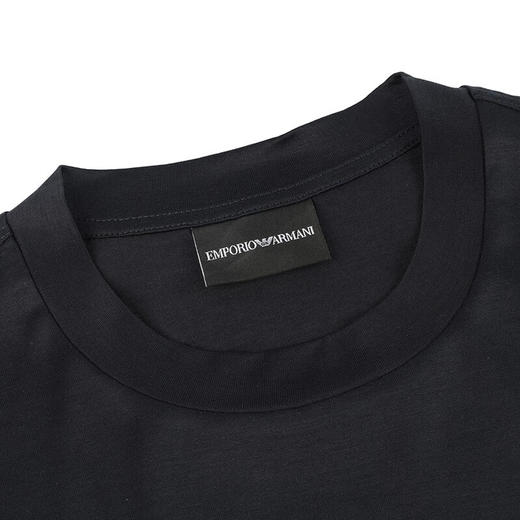 阿玛尼 EMPORIO ARMANI 男士EA大字母logo圆领渐变针绣短袖t恤 11502 商品图6