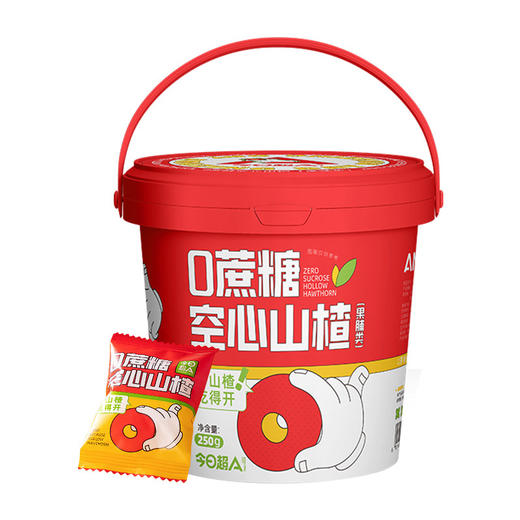 今日超A空心山楂250g*2桶0蔗糖果脯无核无添加果干蜜饯儿童零食 商品图4