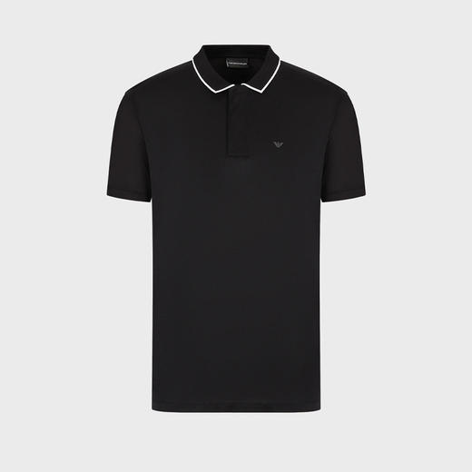 EMPORIO ARMANI 阿玛尼 男士刺绣徽标短袖polo衫 黑色 3R1F66 1JUVZ 0999 商品图0