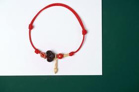XYZT0511°紫檀祥云红绳手链