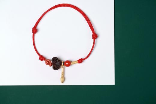 XYZT0511°紫檀祥云红绳手链 商品图0