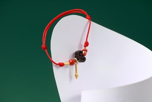 XYZT0511°紫檀祥云红绳手链 商品图2