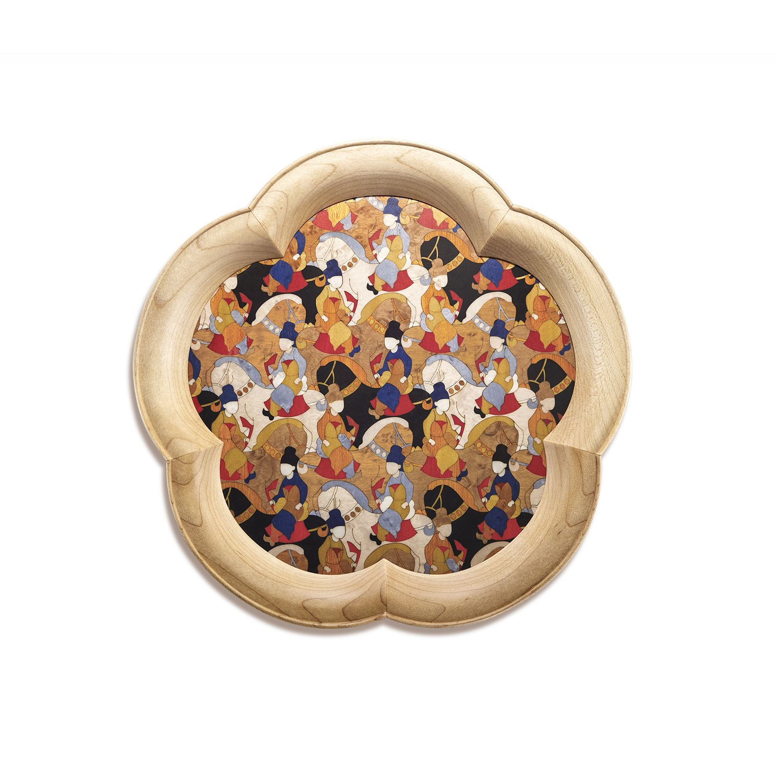 “千乘”主题镶嵌梅花盘