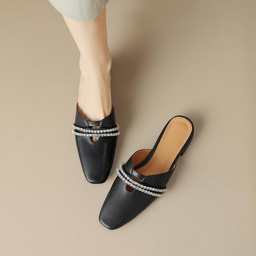 优雅法式，包头里外全皮低跟拖鞋HBP-5366 商品图10