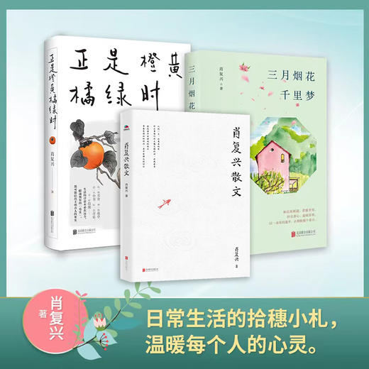 正是橙黄橘绿时+三月烟花千里梦+肖复兴散文 3册套装，解压放松用文字温暖你我 商品图0