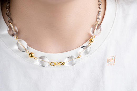 三生石本色茶白水晶手链+本色白水晶项链 商品图7