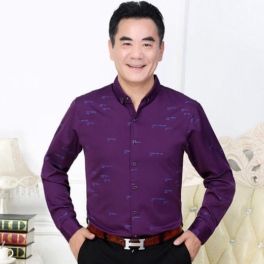 【时尚潮流显气质魅力❗️爸爸衬衫男长袖夏装中老年冰丝衬衣】舒适柔软亲肤吸汗 简单大气 休闲宽松中年男士薄款商务寸衬父亲节礼物优选粉丝专属七夕男士父亲节礼物新年礼盒年货礼盒 商品图11