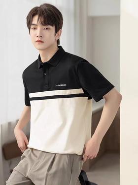 印自男装有领短T711802503101