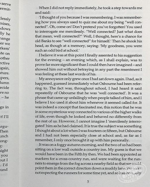 预售 【中商原版】费伯 石黑一雄 系列作品 英文原版 Kazuo Ishiguro 诺贝尔文学奖得主 克拉拉与太阳 别让我走 无可慰藉 商品图4