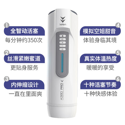 雷霆 飞机杯环男用自慰器全自动加热恒温夹吸口吮吸震电动伸缩倒模智能发声便携玩具bei成人情趣性用品 【A380三代升级】高速伸缩 恒温发音 商品图1