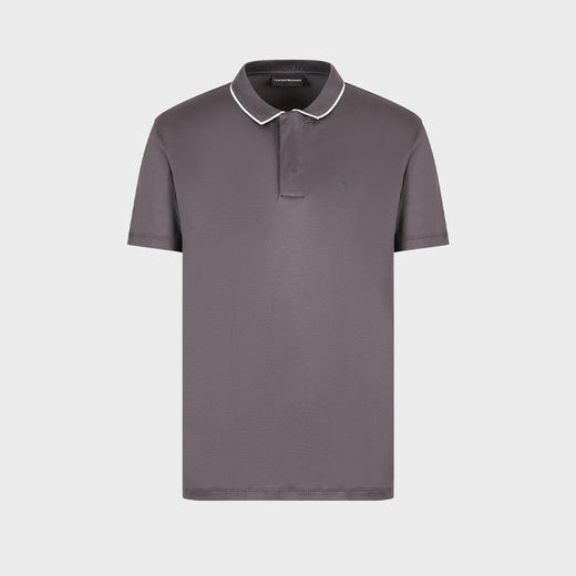 EMPORIO ARMANI 阿玛尼 男士刺绣徽标短袖polo衫 深灰色 3R1F66 1JUVZ 0657 商品图0