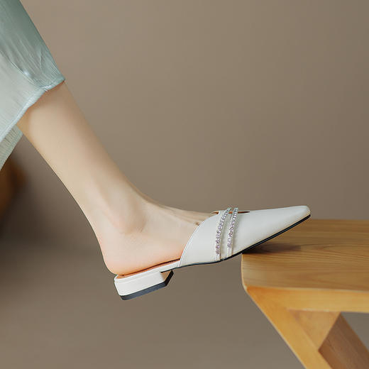 优雅法式，包头里外全皮低跟拖鞋HBP-5366 商品图6