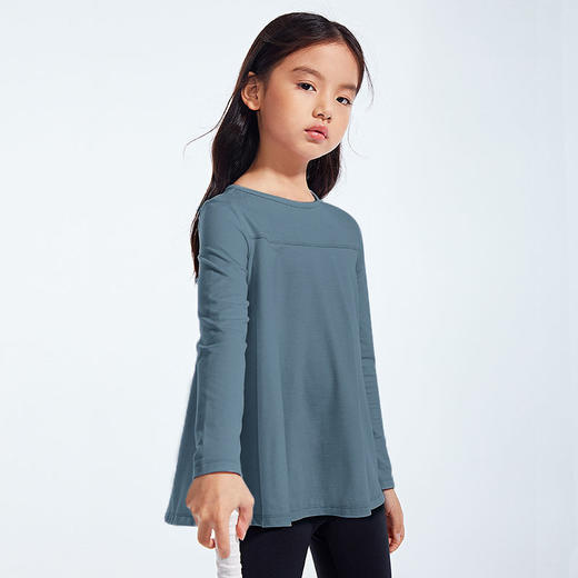 女款童装T恤春秋亲肤运动罩衫宽松休闲运动上衣 商品图1