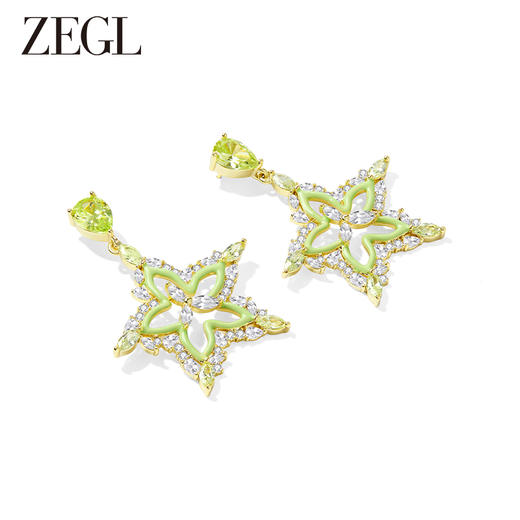 ZEGL设计师水果系列杨桃耳环女2023新款爆款独特耳钉925银针耳饰 商品图0