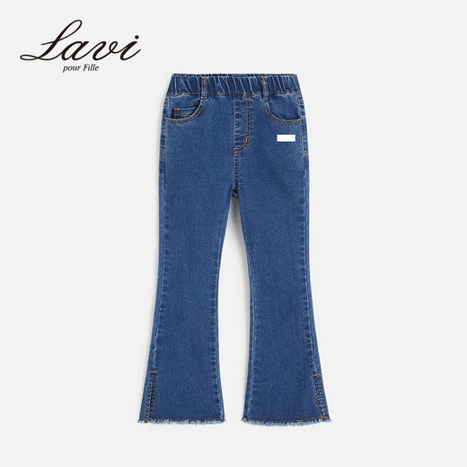 【110-165cm】女童春秋款时尚喇叭牛仔裤裤子马骑顿旗下LAVI 商品图1