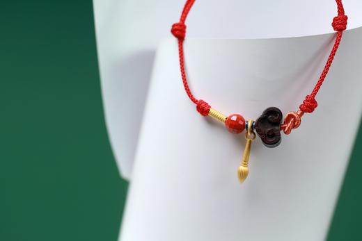 XYZT0511°紫檀祥云红绳手链 商品图4