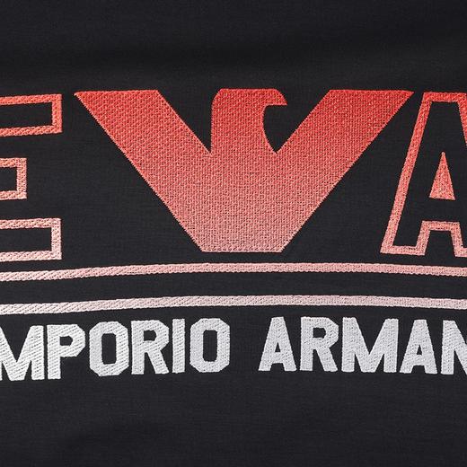 阿玛尼 EMPORIO ARMANI 男士EA大字母logo圆领渐变针绣短袖t恤 11502 商品图5