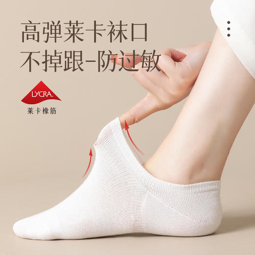 春夏袜子女纯棉船袜批发不掉跟女士浅口短袜薄款抗菌防臭隐形女袜 商品图2