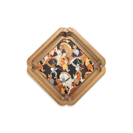 “千乘”主题镶嵌菱花盘 商品图0