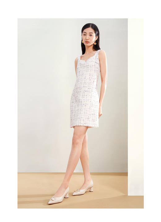 接吻猫春夏新款通勤高跟鞋时尚尖头粗跟单鞋女 商品图0