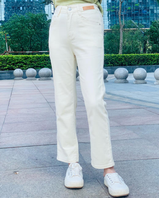 【百图lulu定制】【心动小白牛】优质弹力棉 9分宽松版型牛仔裤 遮腹部赘肉 商品图1