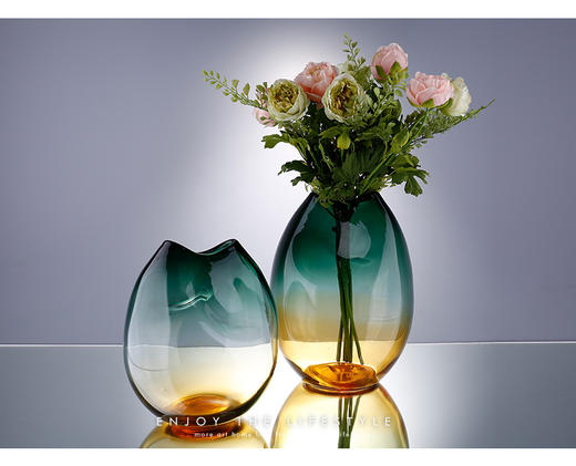 炫彩渐变- 北欧透明玻璃花瓶-- 双色球 商品图3