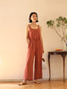 HeyDress亚麻连体休闲裤女夏季减龄设计感背带裤宽松显瘦阔腿裤 商品缩略图3