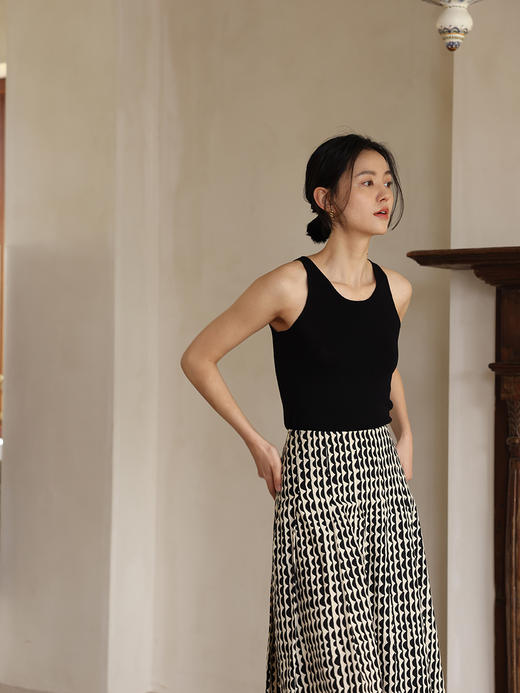 HeyDress法式针织吊带背心女夏季挂脖设计感内搭修身无袖外穿上衣 商品图3