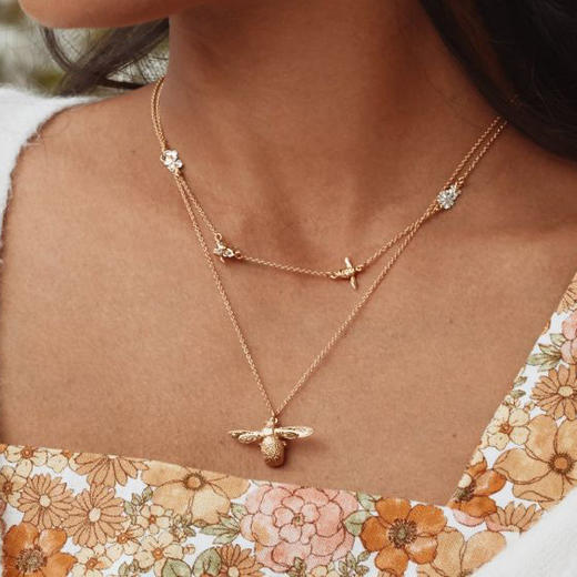 订购7周到｜Alex Monroe-Floral-花花 小蜜蜂 项链［英国设计师］ 商品图1