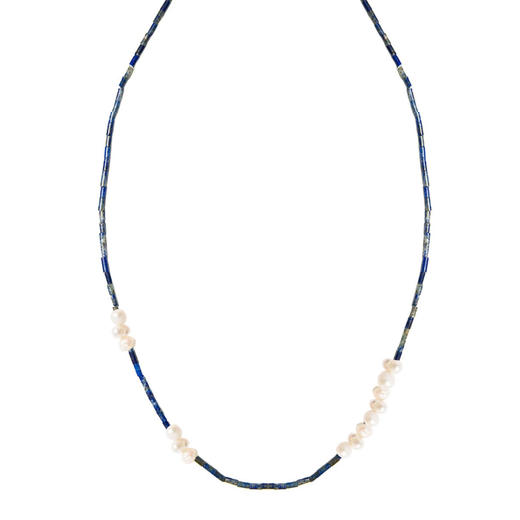 北京仓｜Hermina Athens-Lapis-青金石半宝石 珍珠 项链［希腊设计师］ 商品图0