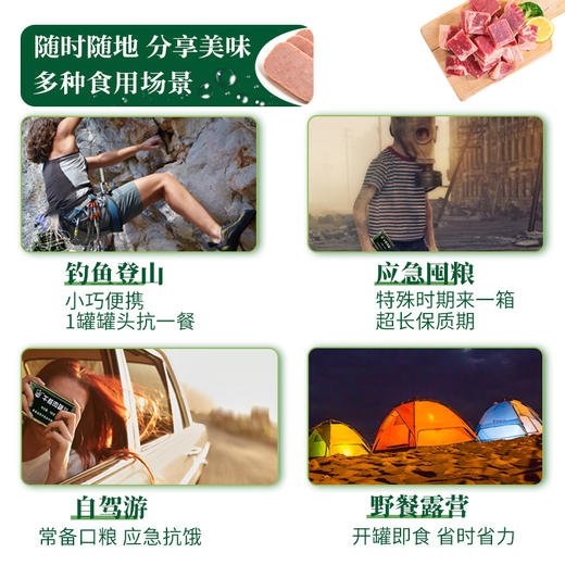 北戴河经典午餐肉200g*3罐陈列盒装升级加量应急储备 商品图4