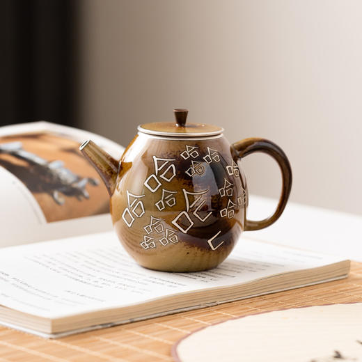 窑宝哈哈壶窑变日式轻奢小茶壶陶瓷功夫茶具家用泡茶壶龙胆壶单壶 商品图0