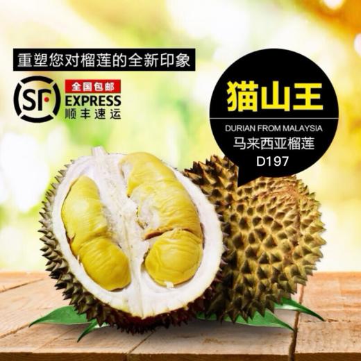 马来西亚液氮冷冻猫山王榴莲D197【3号果】【实物/礼券】 商品图2