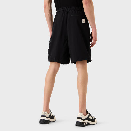 EMPORIO ARMANI 阿玛尼 男士防水双向弹力技术尼龙板休闲短裤 黑色 3R1PG9 1NNIZ 0999 商品图2