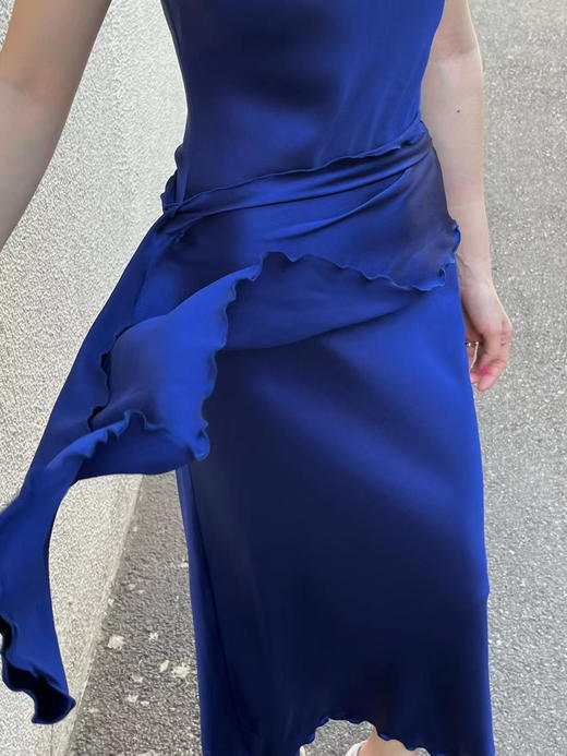 Viktoria Chan | SS23016 Shelby silk dress [ 背心连衣裙 宝蓝 / 黑 ] 商品图4