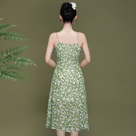 OY-230202薄款女雪纺印花少女碎花睡衣吊带连衣裙230202 商品图4