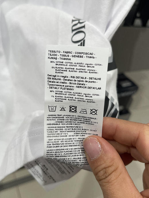 EMPORIO ARMANI/EA EA7阿玛尼 男士棉混纺LOGO印花弹力短袖POLO衫 商品图3