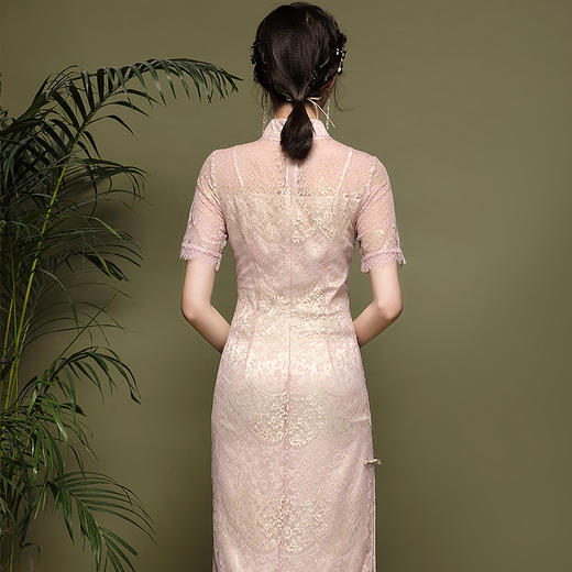 中国风气质年轻款蕾丝日常改良旗袍连衣裙礼服OY-20107 商品图3