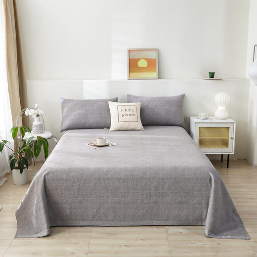 无印风原棉全棉老粗布床单三件套加厚凉席纯棉被单双人大炕单_HLY 商品图3