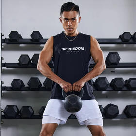 跃牌【跃LEAP-ACTIVE】系列运动背心男宽松速干跑步训练健身篮球字母无袖坎肩T恤潮G13