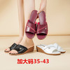 KQCX853 23春夏新款女凉鞋中跟坡跟凉拖鞋凉鞋加大码43 商品缩略图0