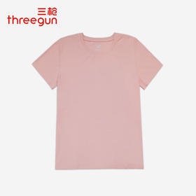 Threegun三枪 【凉感木代尔】网眼圆领女士短袖T恤-24138A011