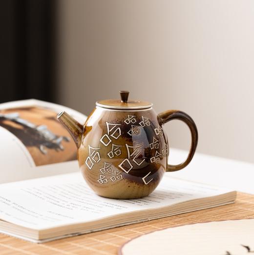 窑宝哈哈壶窑变日式轻奢小茶壶陶瓷功夫茶具家用泡茶壶龙胆壶单壶 商品图1