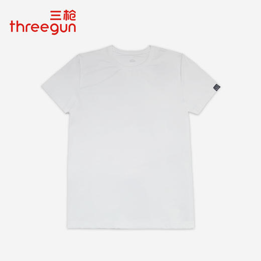 Threegun三枪 【凉感木代尔】网眼圆领男士短袖T恤-24137A011 商品图1